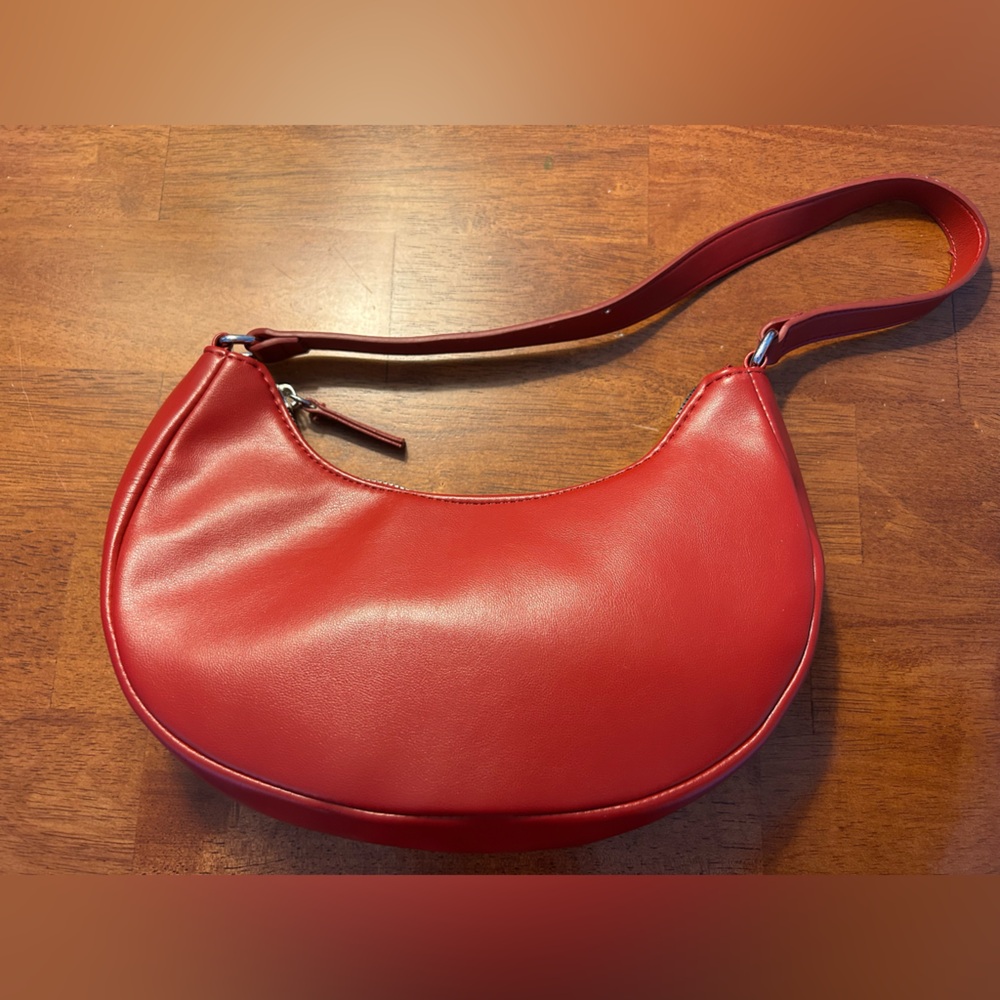 Cherry Red Saddle Purse